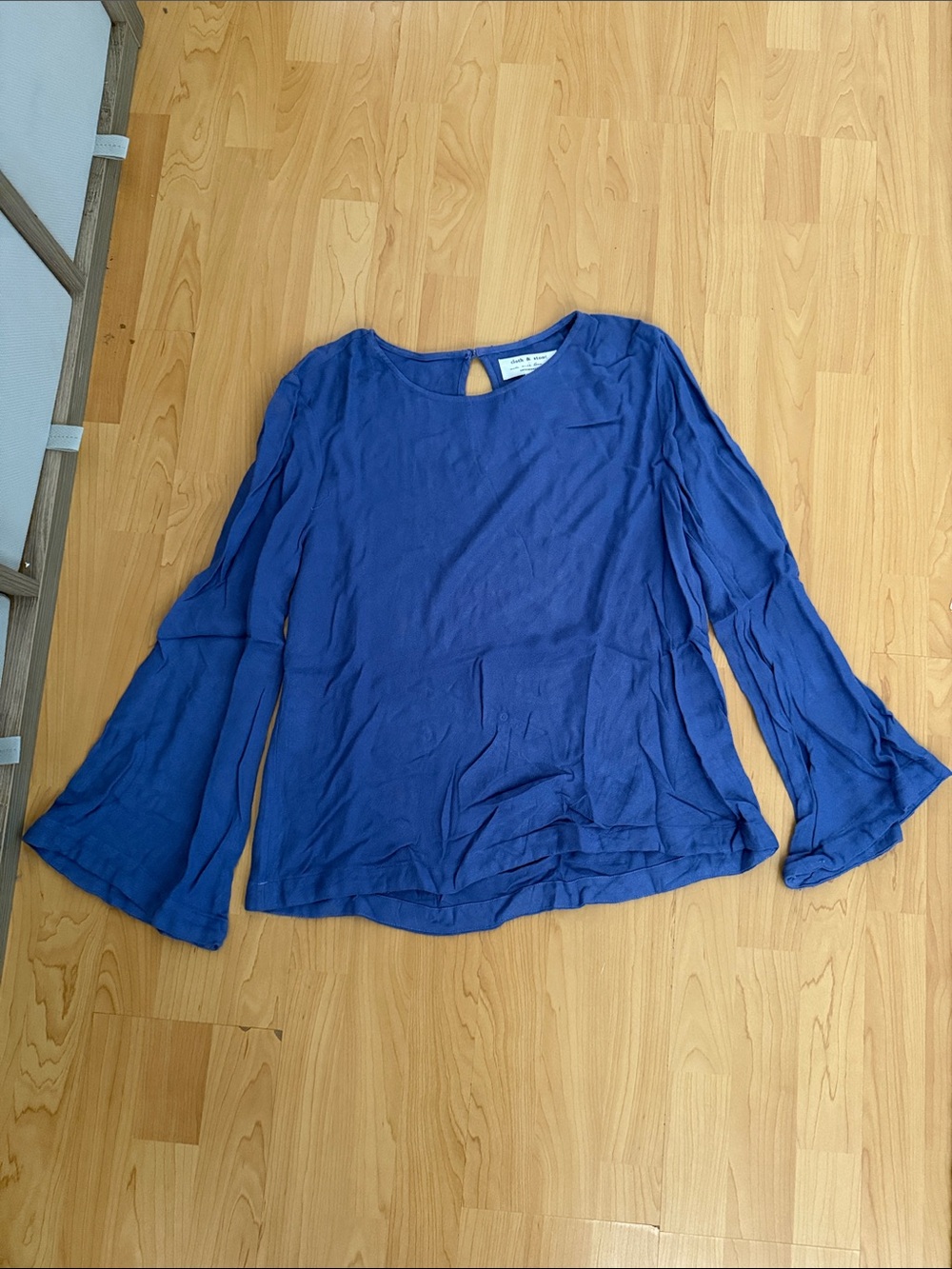 cloth & stone Royal Blue Bell-Sleeve Blouse